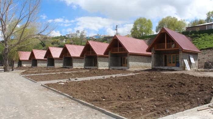 Ardahan Belediyesi Bungalov evleri doğa gezginlerinden tam not aldı